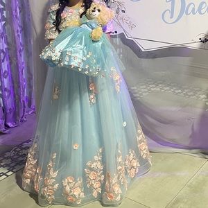 Floral A Line dress for little girl size 11-12